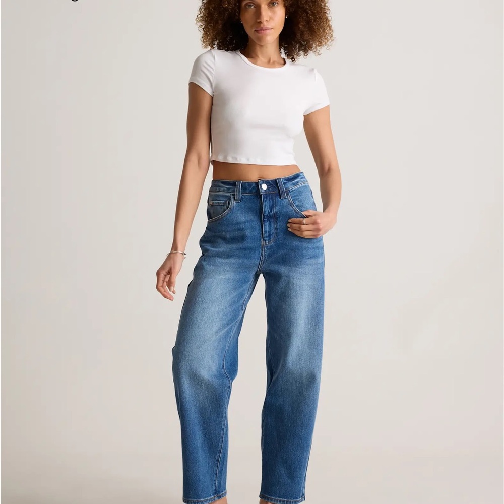 Quince Bella Barrel Stretch Jeans - Atlantic Blue